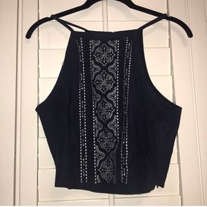 Abercrombie Suede Crop Top